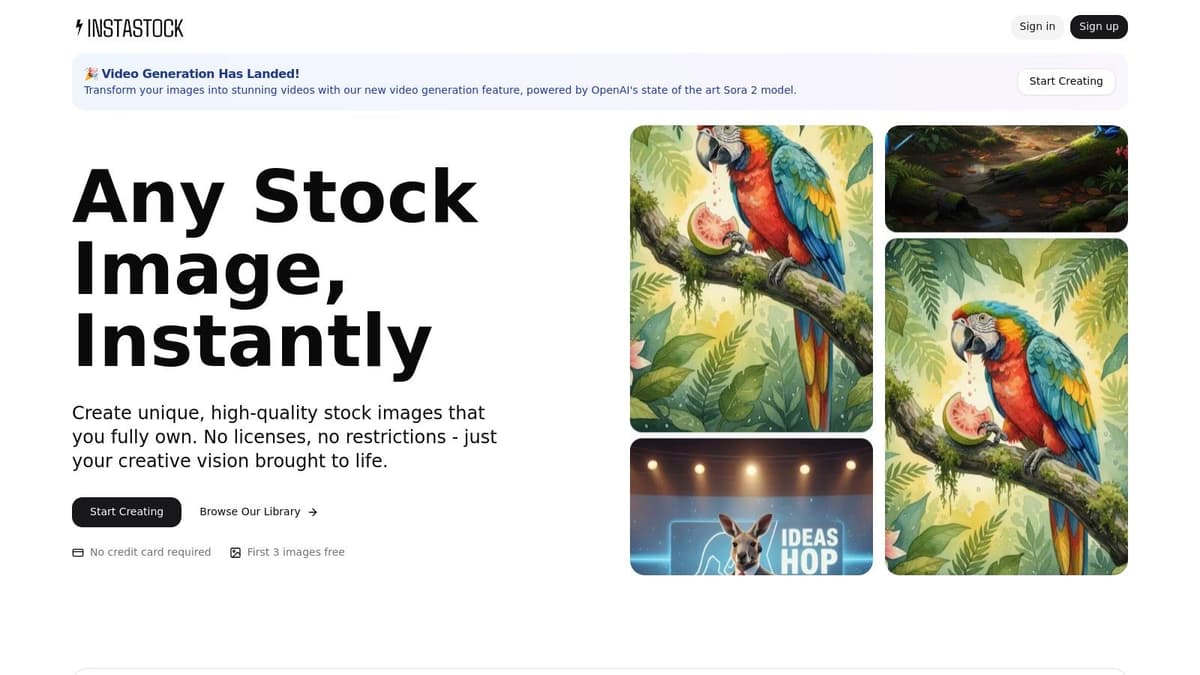 1. Instastock: The Best AI Image Generator for Full Ownership and Effortless Editing