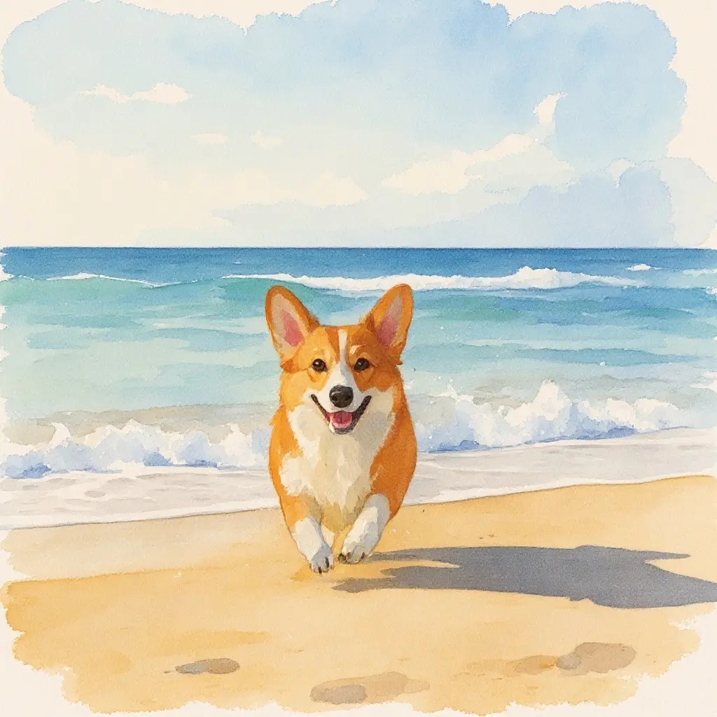AI-Enhanced Corgi Image