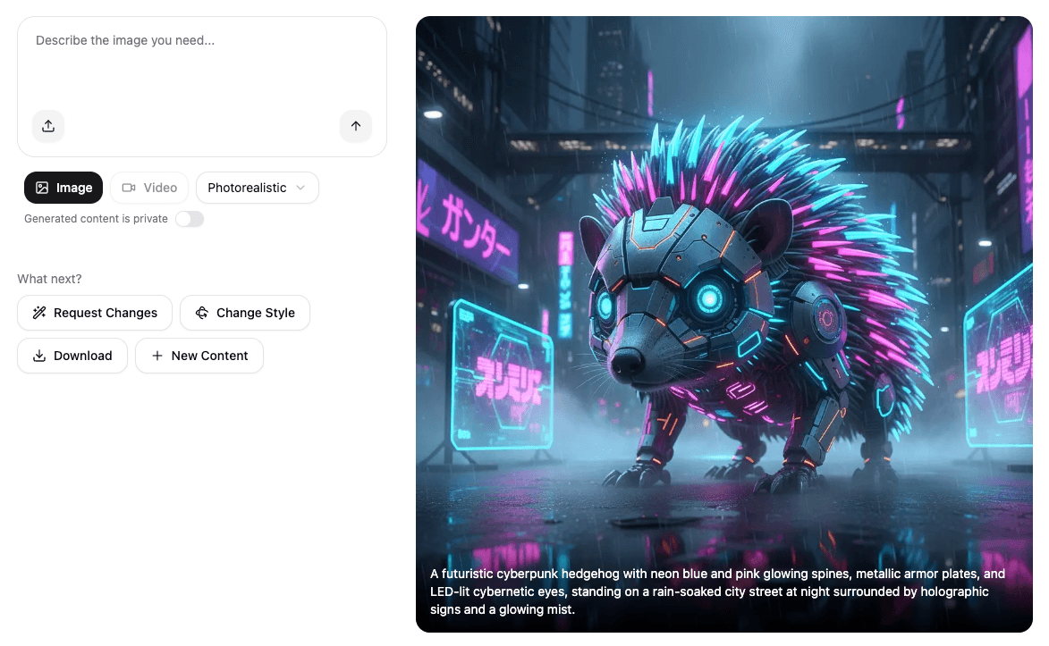 Create any image you can imagine with our easy to use interface